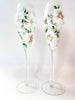 Bridal Toasting Flutes - Hand-Painted, Personalized
