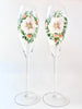 Bridal Toasting Flutes - Hand-Painted, Personalized