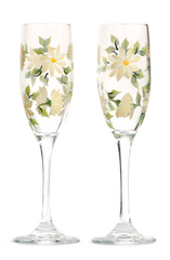 Soft Yellow Daisies Champagne Flutes (Set of 2)