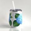 Blue Hydrangeas Steel Wine Tumbler