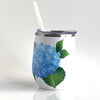 Blue Hydrangeas Steel Wine Tumbler