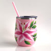 Stargazer Lily Steel Wine Tumbler