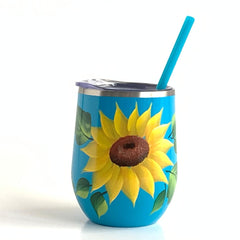 Sunflowers Steel Wine Tumbler