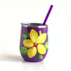 Yellow Hibiscus Steel Wine Tumbler