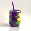 Yellow Hibiscus Steel Wine Tumbler