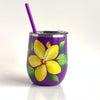 Yellow Hibiscus Steel Wine Tumbler